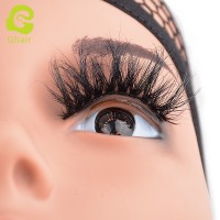 eyelashes extension mink 5D lashes private label cheap price 25mm eyelashes