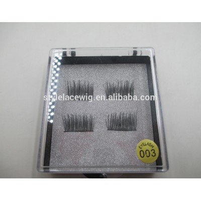 NEW Trend Private label wholesale natural soft fake eyelashes korean silk Magnetic strip eyelashes